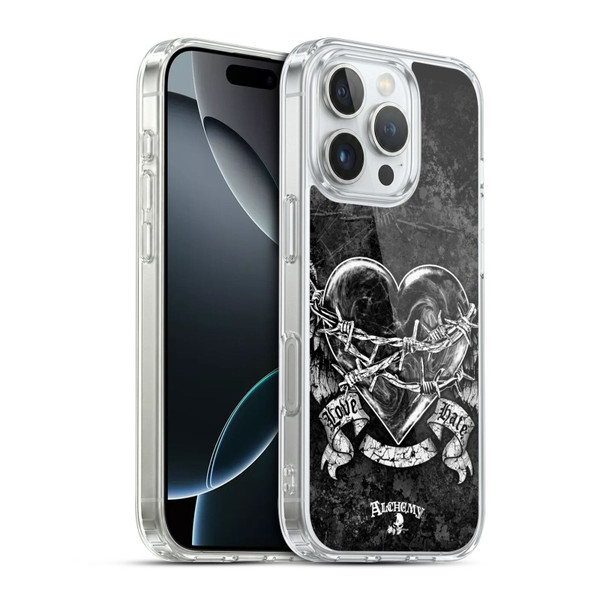 Alchemy Gothic Wing Black Romance Soft Gel Case for Apple iPhone 16 Pro & MagSafe