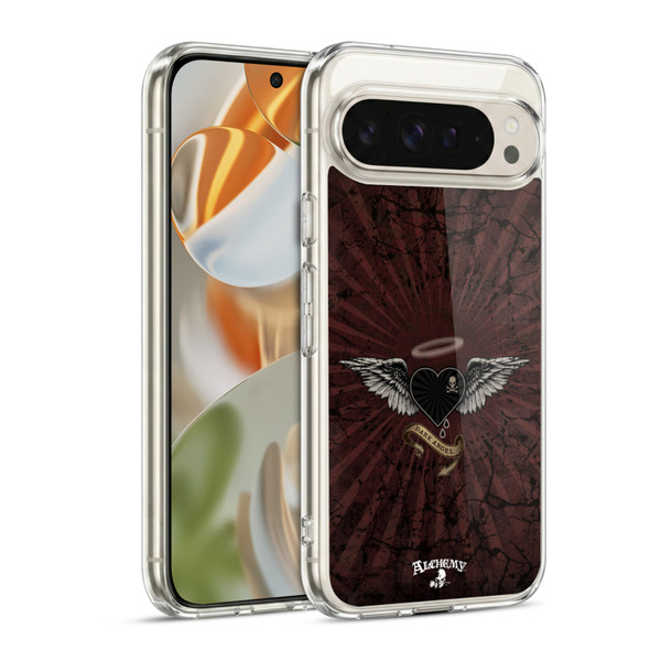 Alchemy Gothic Wing Dark Angel Heart Soft Gel Case for Google Pixel 9 / Pixel 9 Pro