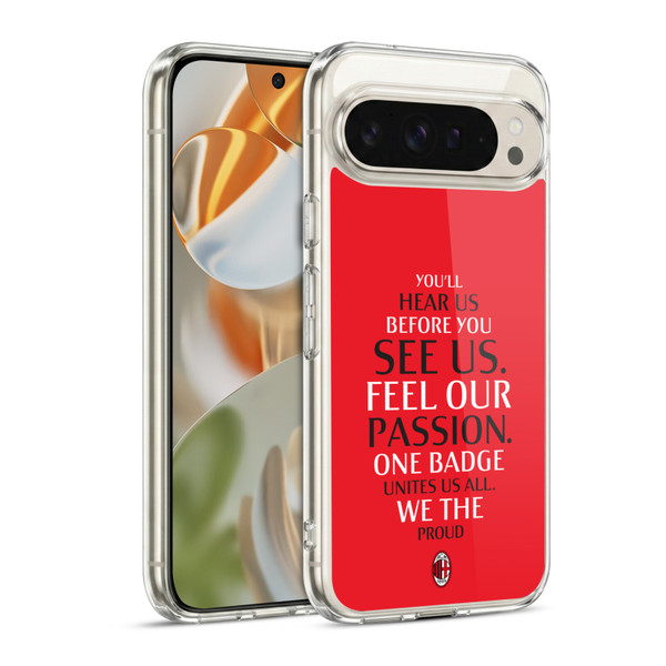AC Milan Art Typography Soft Gel Case for Google Pixel 9 / Pixel 9 Pro