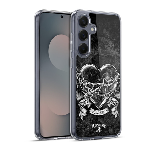 Alchemy Gothic Wing Black Romance Soft Gel Case for Samsung Galaxy S25+ & MagSafe