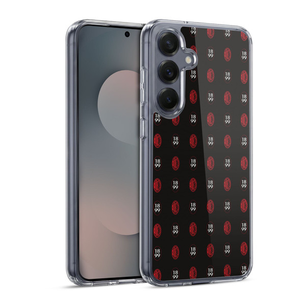 AC Milan Art Pattern Logo Soft Gel Case for Samsung Galaxy S25 & MagSafe