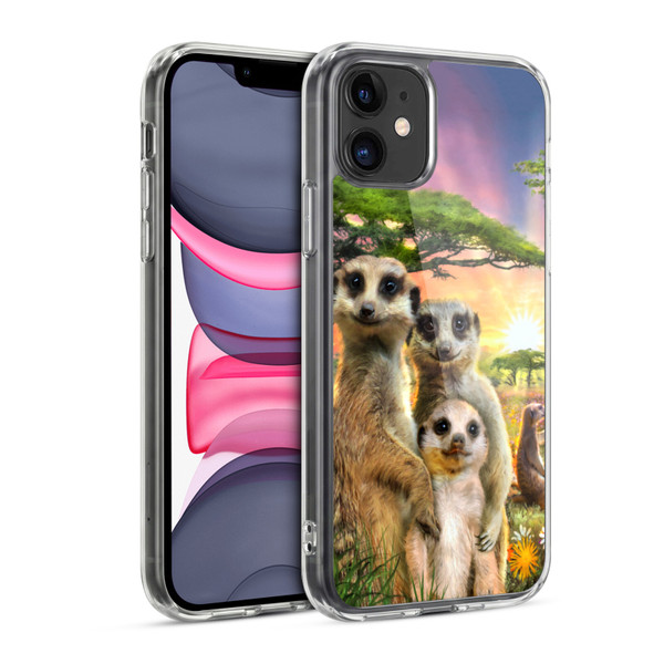Aimee Stewart Animals Meerkats Soft Gel Case for Apple iPhone 11