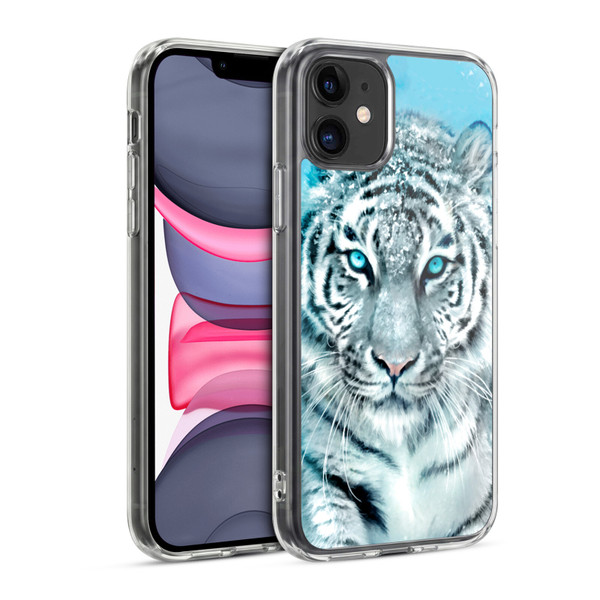 Aimee Stewart Animals White Tiger Soft Gel Case for Apple iPhone 11