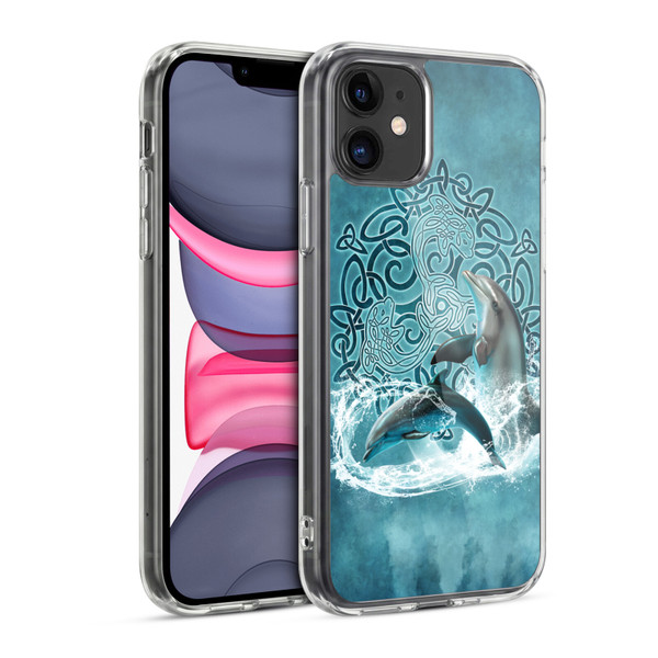 Brigid Ashwood Celtic Wisdom Dolphin Soft Gel Case for Apple iPhone 11