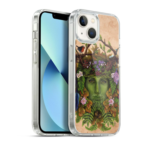 Brigid Ashwood Celtic Wisdom The Greenman Soft Gel Case for Apple iPhone 13