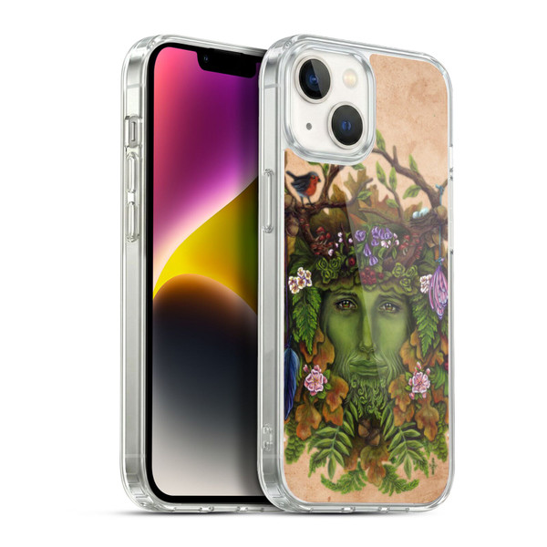 Brigid Ashwood Celtic Wisdom The Greenman Soft Gel Case for Apple iPhone 14