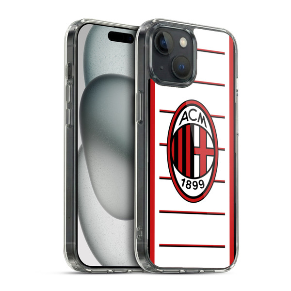 AC Milan 2022/23 Away Kit Soft Gel Case for Apple iPhone 15 & MagSafe