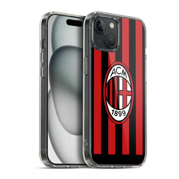 AC Milan 2022/23 Home Kit Soft Gel Case for Apple iPhone 15 Plus & MagSafe