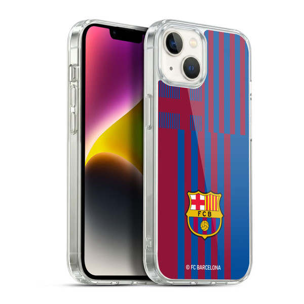 FC Barcelona 2021/22 CREST KIT Home Soft Gel Case for Apple iPhone 14 Plus & MagSafe