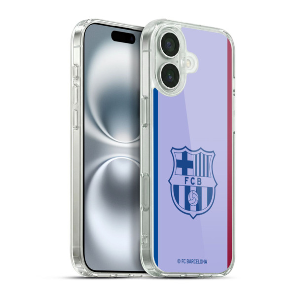 FC Barcelona 2021/22 CREST KIT Away Soft Gel Case for Apple iPhone 16 Plus & MagSafe