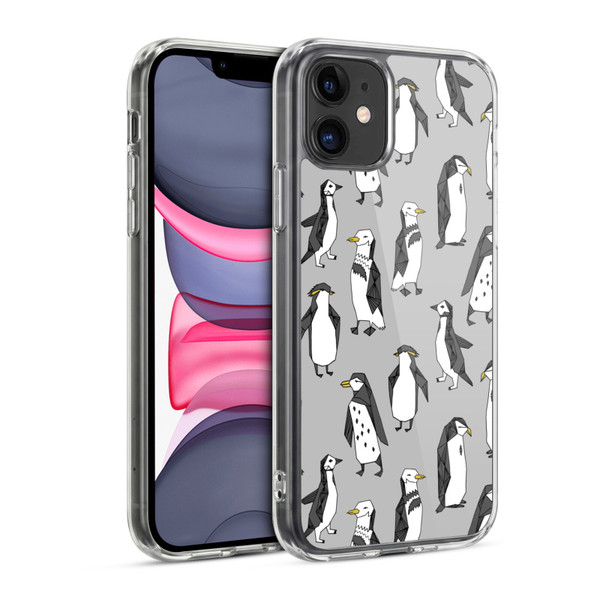 Andrea Lauren Design Birds Gray Penguins Soft Gel Case for Apple iPhone 11
