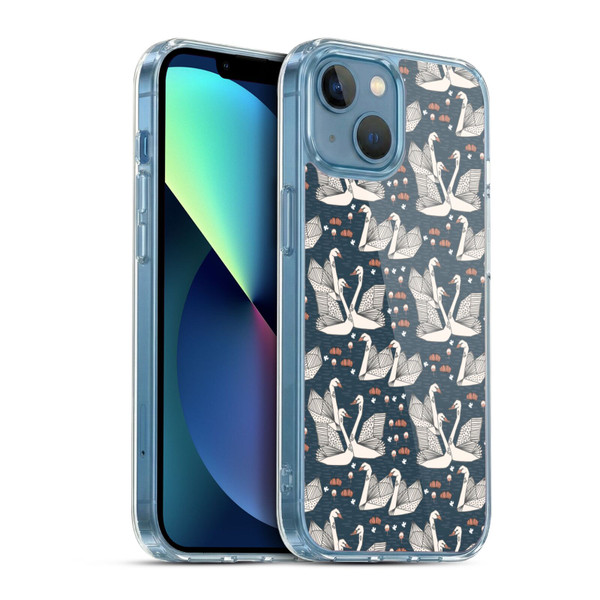 Andrea Lauren Design Birds Swans Soft Gel Case for Apple iPhone 13 Mini & MagSafe