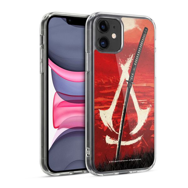 Assassin's Creed Shadows Graphics Crest Katana Soft Gel Case for Apple iPhone 11
