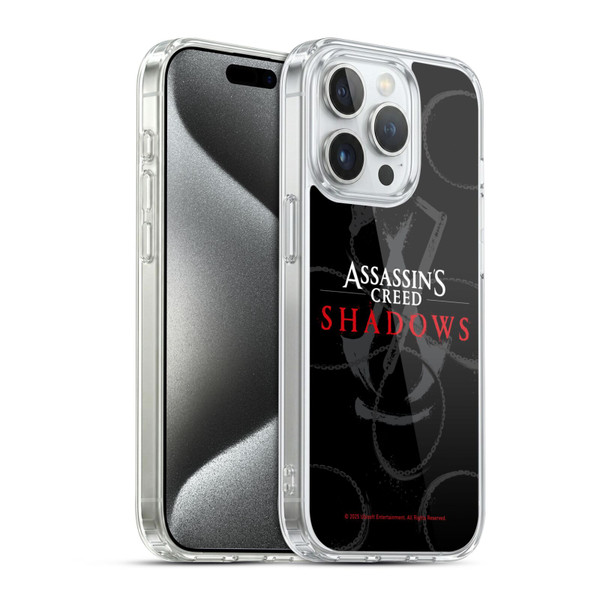 Assassin's Creed Shadows Graphics Red Logo Soft Gel Case for Apple iPhone 15 Pro & MagSafe