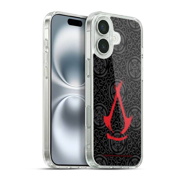 Assassin's Creed Shadows Graphics Red Logotype Soft Gel Case for Apple iPhone 16 Plus & MagSafe