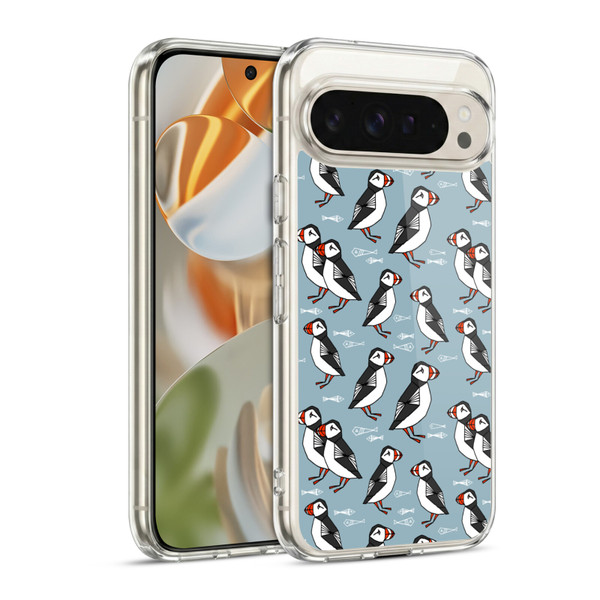 Andrea Lauren Design Birds Puffins Soft Gel Case for Google Pixel 9 / Pixel 9 Pro
