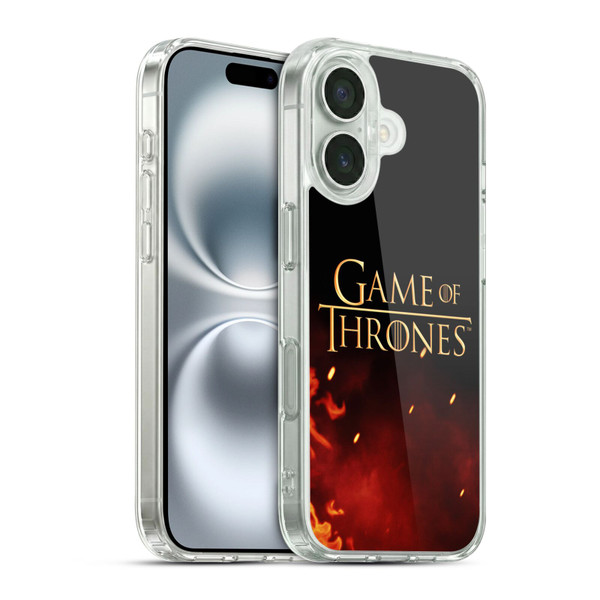 HBO Game of Thrones Key Art Logo Soft Gel Case for Apple iPhone 16 & MagSafe