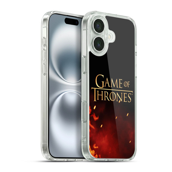 HBO Game of Thrones Key Art Logo Soft Gel Case for Apple iPhone 16 Plus & MagSafe
