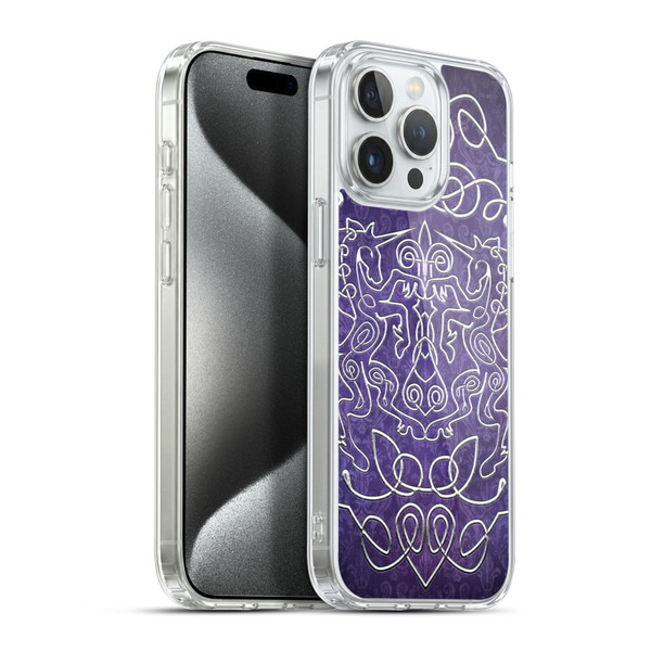 Brigid Ashwood Celtic Wisdom 3 Unicorns Soft Gel Case for Apple iPhone 15 Pro Max & MagSafe