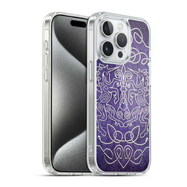 Brigid Ashwood Celtic Wisdom 3 Unicorns Soft Gel Case for Apple iPhone 15 Pro & MagSafe