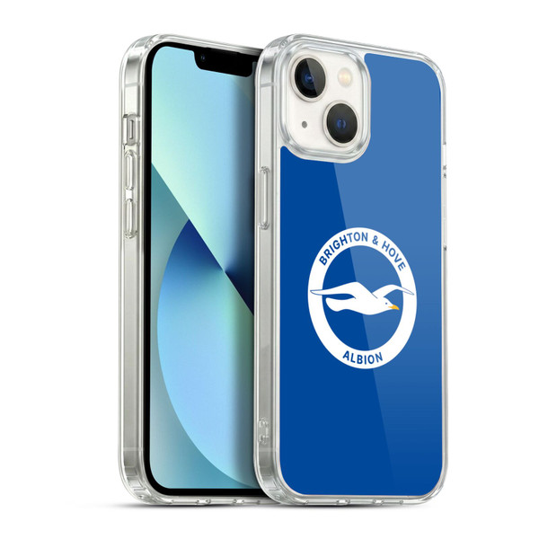 Brighton & Hove Albion F.C Logo Plain Soft Gel Case for Apple iPhone 13