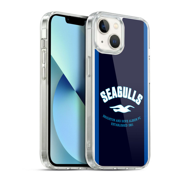 Brighton & Hove Albion F.C Logo Seagulls Soft Gel Case for Apple iPhone 13