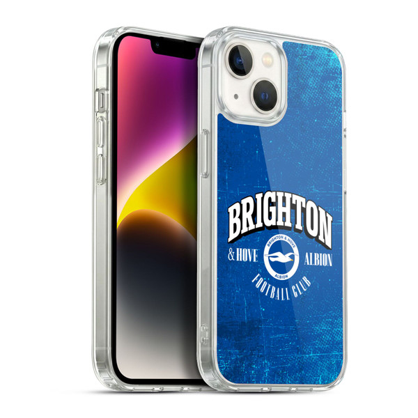 Brighton & Hove Albion F.C Logo Distressed Soft Gel Case for Apple iPhone 14