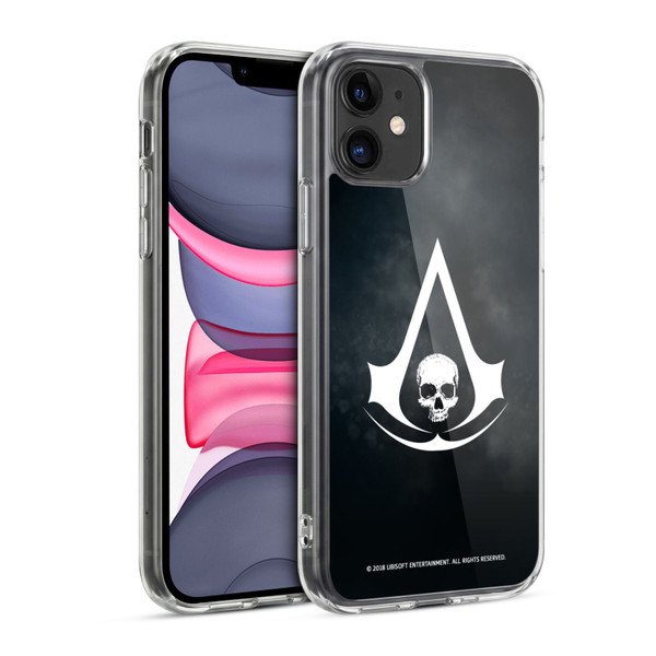 Assassin's Creed Black Flag Logos White Soft Gel Case for Apple iPhone 11