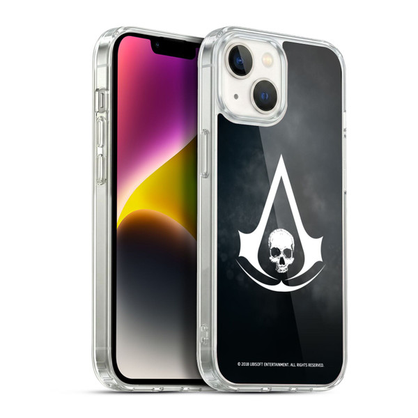 Assassin's Creed Black Flag Logos White Soft Gel Case for Apple iPhone 14