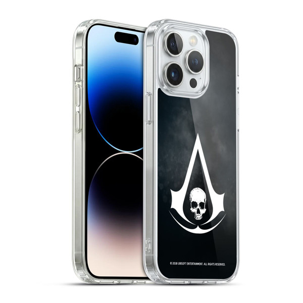 Assassin's Creed Black Flag Logos White Soft Gel Case for Apple iPhone 14 Pro Max & MagSafe