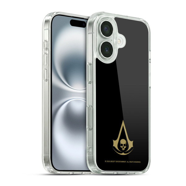 Assassin's Creed Black Flag Logos Gold Soft Gel Case for Apple iPhone 16 & MagSafe