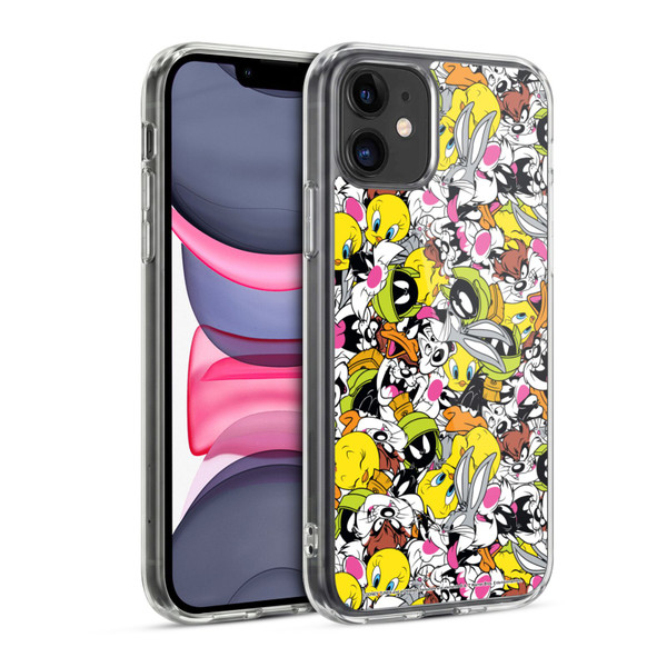 Looney Tunes Patterns Group Soft Gel Case for Apple iPhone 11