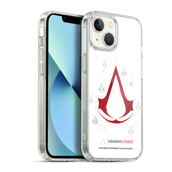 Assassin's Creed Legacy Logo Geometric White Soft Gel Case for Apple iPhone 13