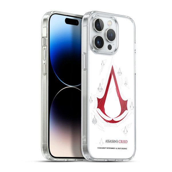 Assassin's Creed Legacy Logo Geometric White Soft Gel Case for Apple iPhone 13 Pro Max & MagSafe
