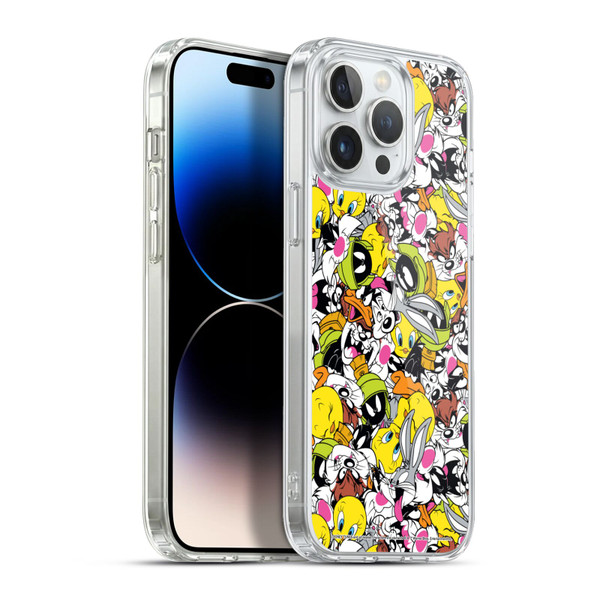 Looney Tunes Patterns Group Soft Gel Case for Apple iPhone 13 Pro Max & MagSafe