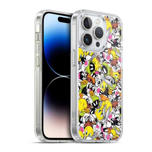 Looney Tunes Patterns Group Soft Gel Case for Apple iPhone 13 Pro & MagSafe