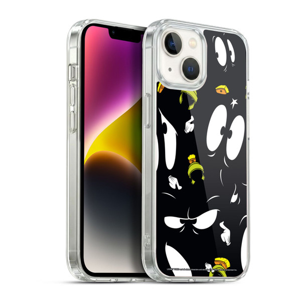 Looney Tunes Patterns Marvin The Martian Soft Gel Case for Apple iPhone 14