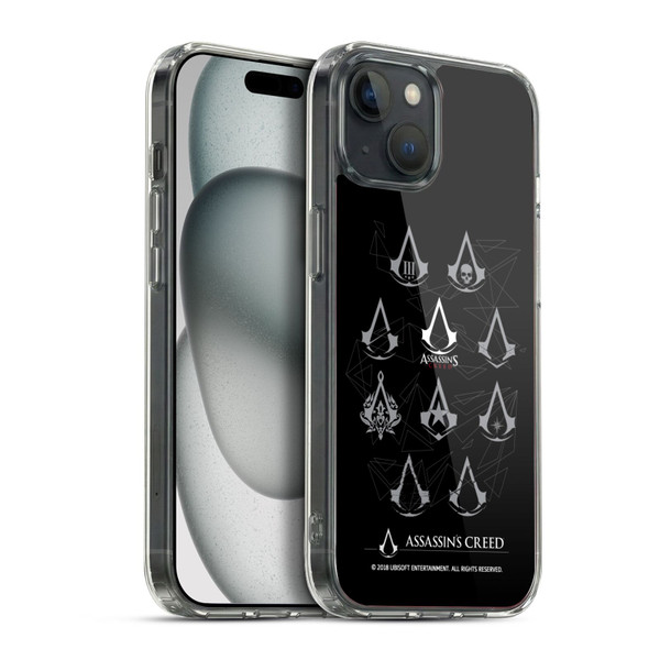 Assassin's Creed Legacy Logo Geometric Crest Soft Gel Case for Apple iPhone 15 Plus & MagSafe