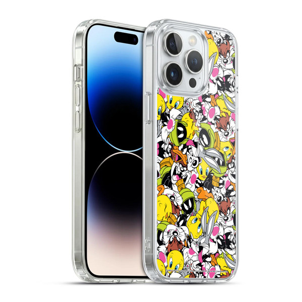 Looney Tunes Patterns Group Soft Gel Case for Apple iPhone 14 Pro Max & MagSafe