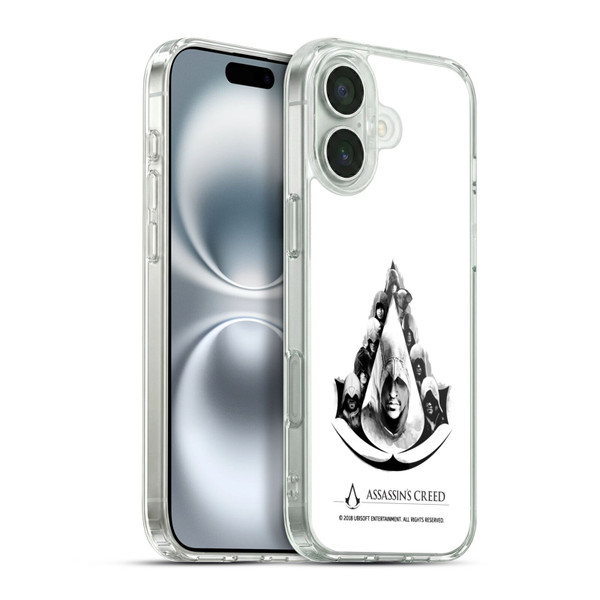 Assassin's Creed Legacy Logo Characters Soft Gel Case for Apple iPhone 16 Plus & MagSafe