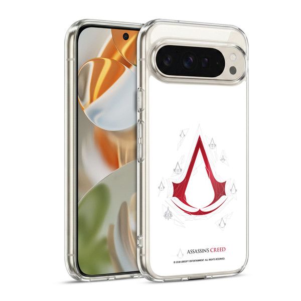Assassin's Creed Legacy Logo Geometric White Soft Gel Case for Google Pixel 9 / Pixel 9 Pro