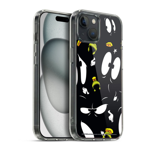 Looney Tunes Patterns Marvin The Martian Soft Gel Case for Apple iPhone 15 Plus & MagSafe
