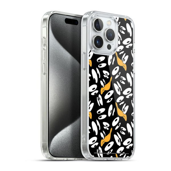 Looney Tunes Patterns Daffy Duck Soft Gel Case for Apple iPhone 15 Pro Max & MagSafe
