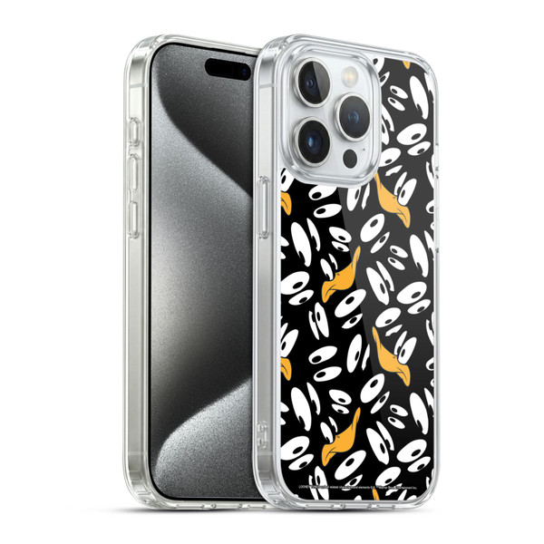 Looney Tunes Patterns Daffy Duck Soft Gel Case for Apple iPhone 15 Pro & MagSafe