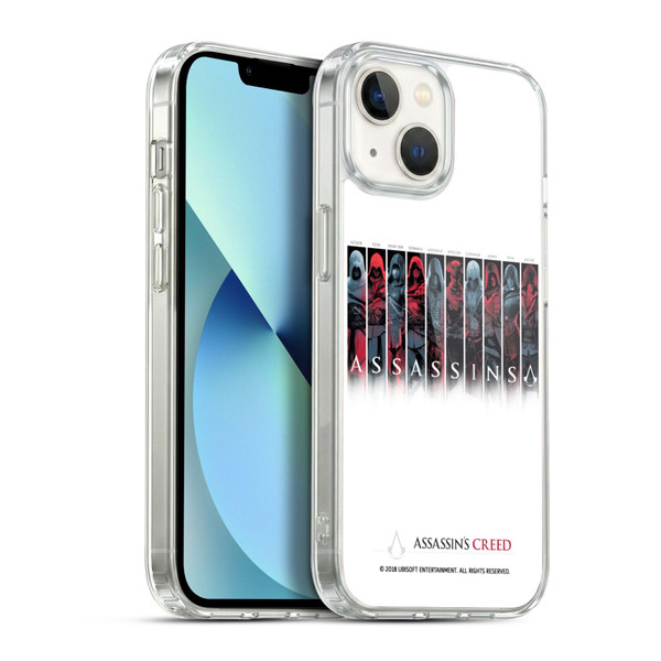 Assassin's Creed Legacy Typography Characters Soft Gel Case for Apple iPhone 13