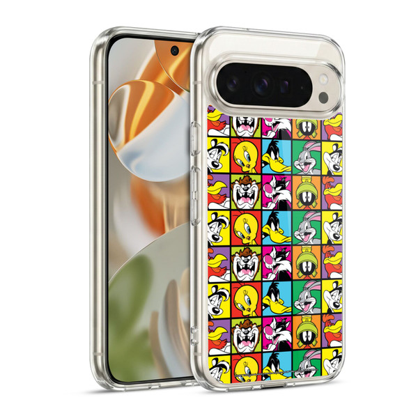 Looney Tunes Patterns Tiles Soft Gel Case for Google Pixel 9 / Pixel 9 Pro