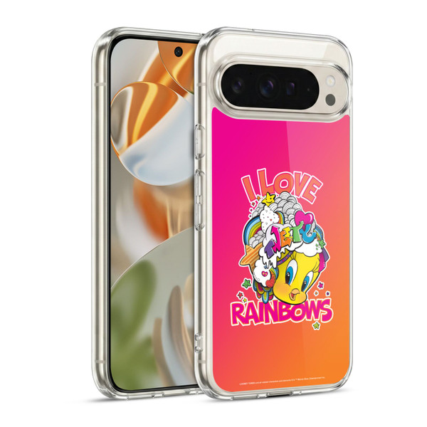 Looney Tunes Patterns I Love Rainbow Soft Gel Case for Google Pixel 9 / Pixel 9 Pro