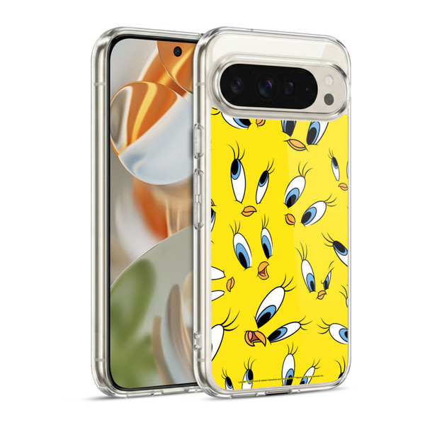 Looney Tunes Patterns Tweety Soft Gel Case for Google Pixel 9 / Pixel 9 Pro
