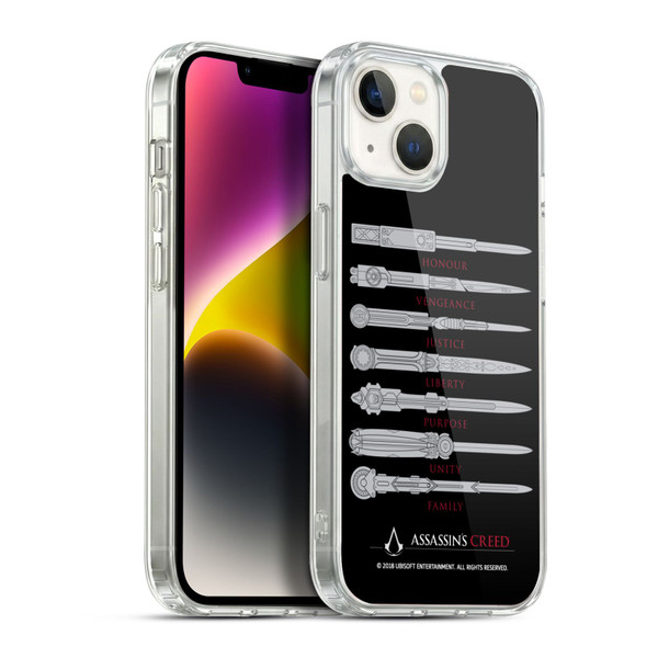 Assassin's Creed Legacy Typography Blades Soft Gel Case for Apple iPhone 14 Plus & MagSafe