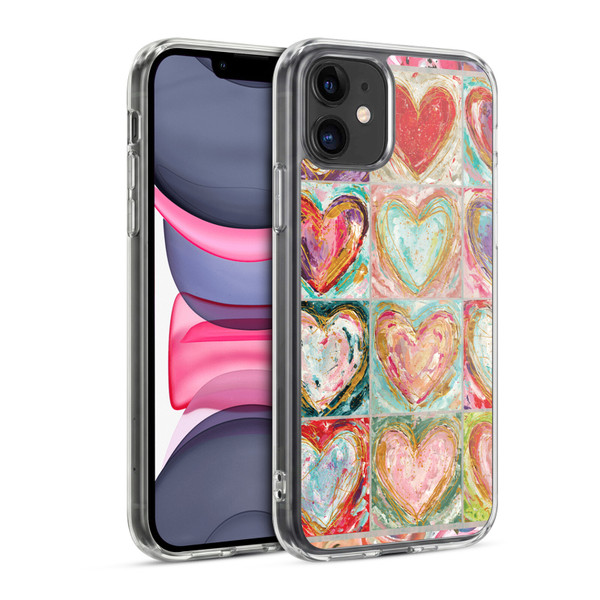 Haley Bush Pattern Painting Hearts Soft Gel Case for Apple iPhone 11